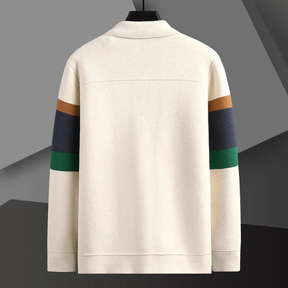 Striped varsity knit jacket for men | Arden -2