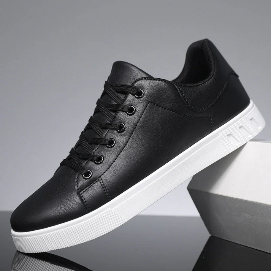 Stylish leather everyday casual trainers for men -2