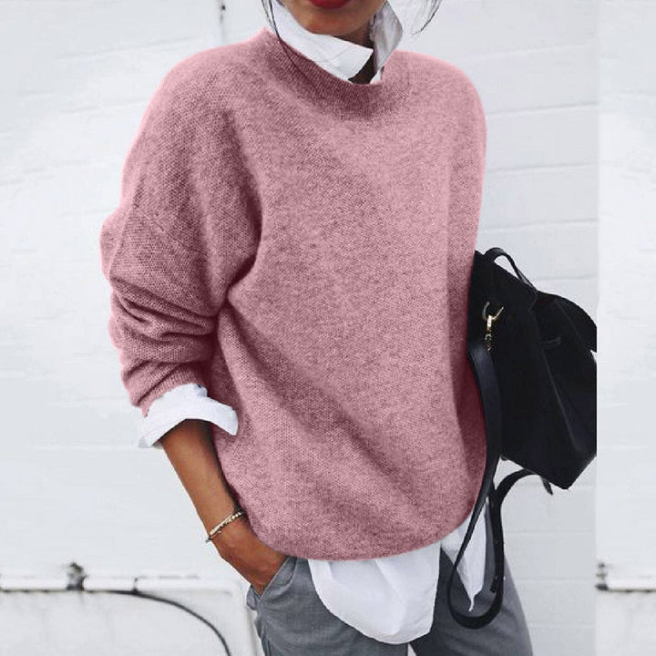 Classic round-neck jumper for women | Mirella -1
