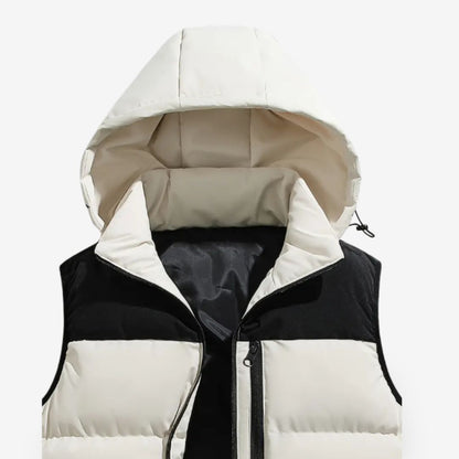 Warm hooded everyday bodywarmer gilet for men -4