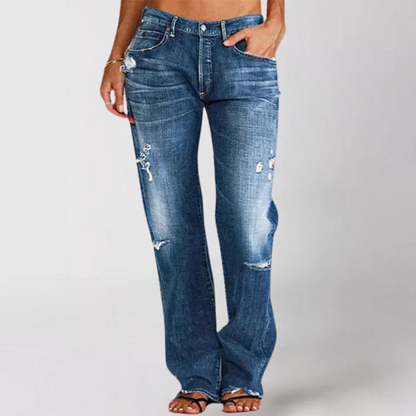 Loose wide-leg denim jeans trousers for women | Viktoria -2