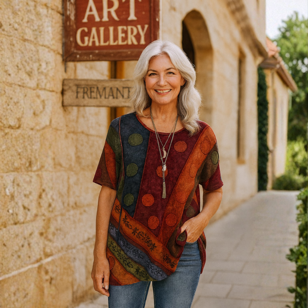 Artistic flow top for women -1