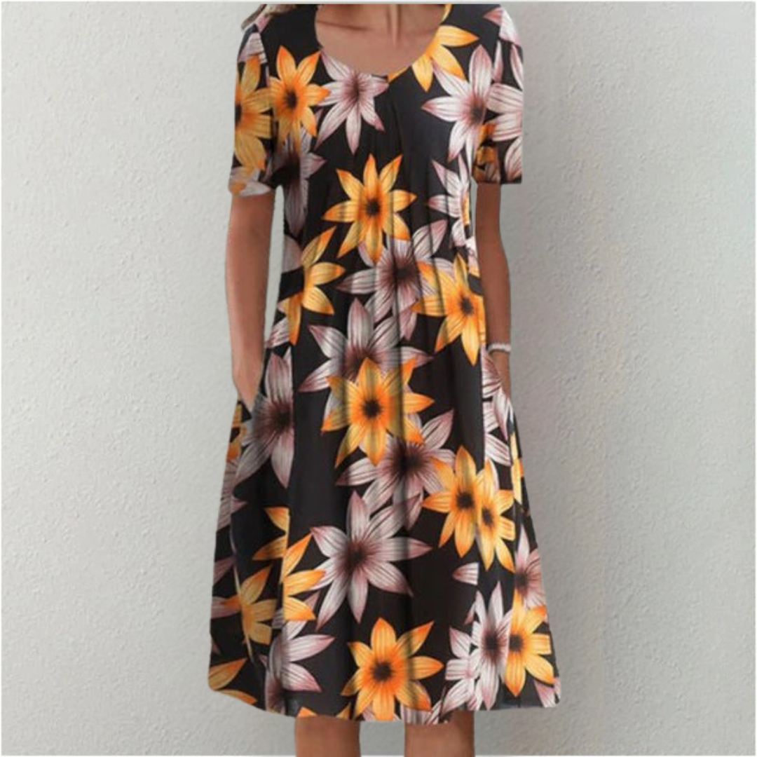 Floral midi dress for women | Isla -7