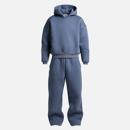 Oversized streetwear hoodie tracksuit set for men -3