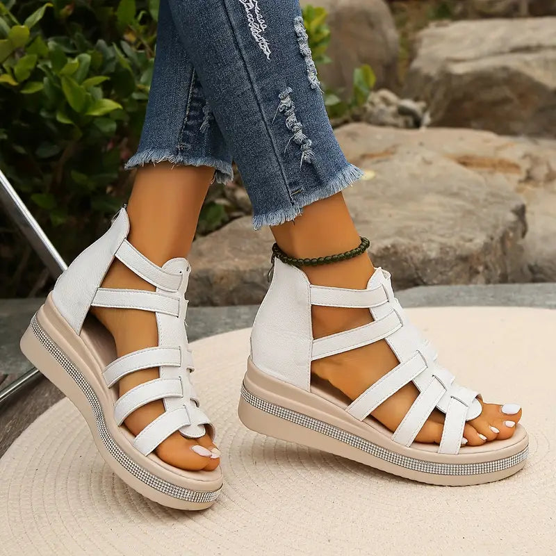 Elegant gladiator sandals for women | Calira -4