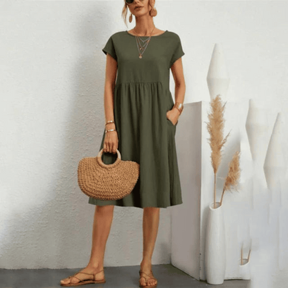 Savana elegant shape tummy-covering dress for women -3