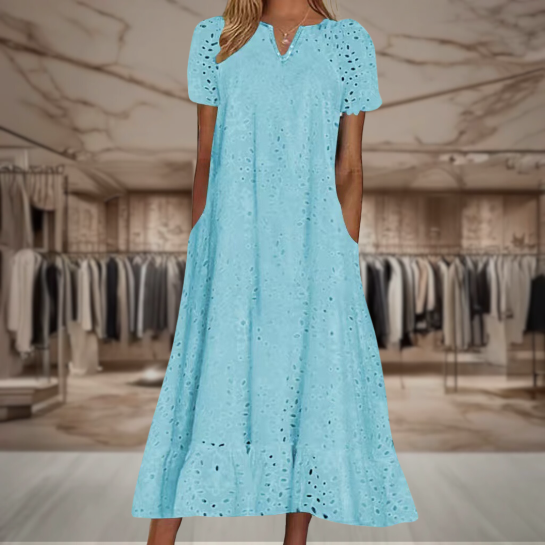 Elegant flattering dress midi for women -3