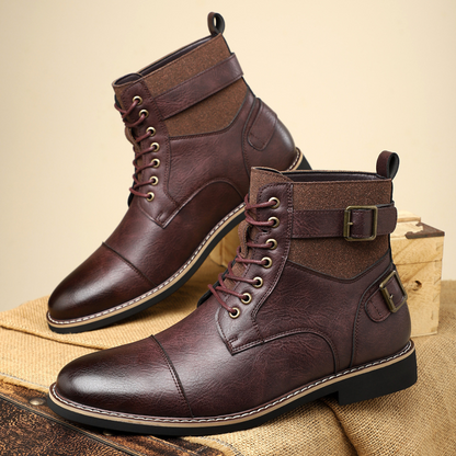 Rugged zip boots with vintage-inspired silhouette for men | Xavier