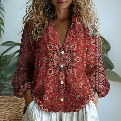 Bohemian vintage blouse for women -6