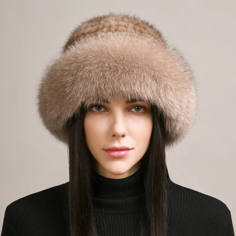 Valentina mink fur hat for women | Aurora -2