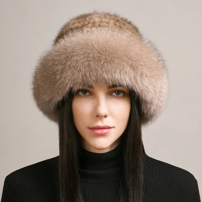 Valentina mink fur hat for women | Aurora -2