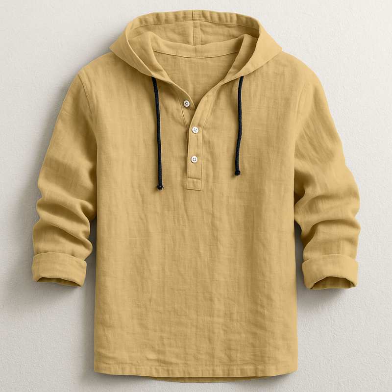 Casual hooded shirt relaxed fit hoodie for men -2