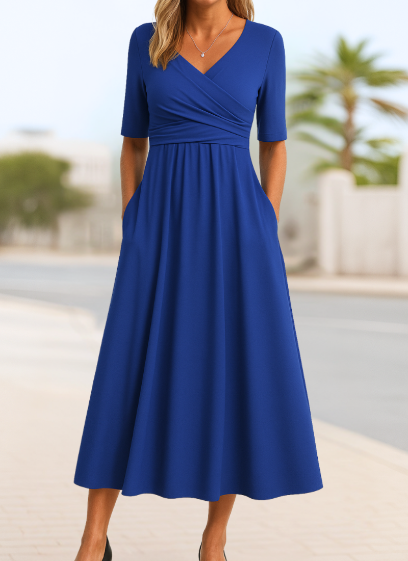 Stylish crossover everyday dress for women | Monica -1