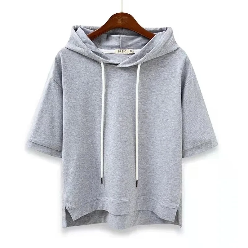 Short-sleeve hoodie boxy fit for women | Arlo -4