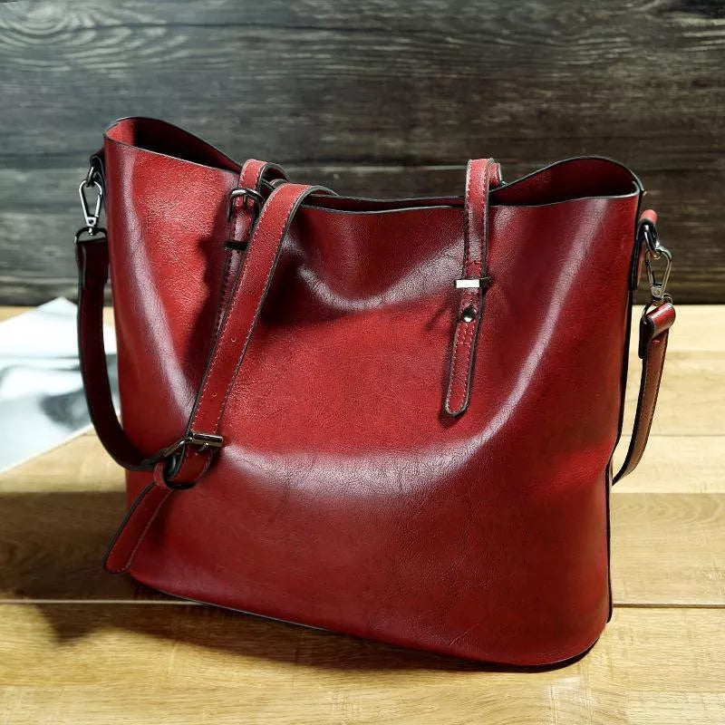Vintage leather shoulder handbag for women | Nicole -4