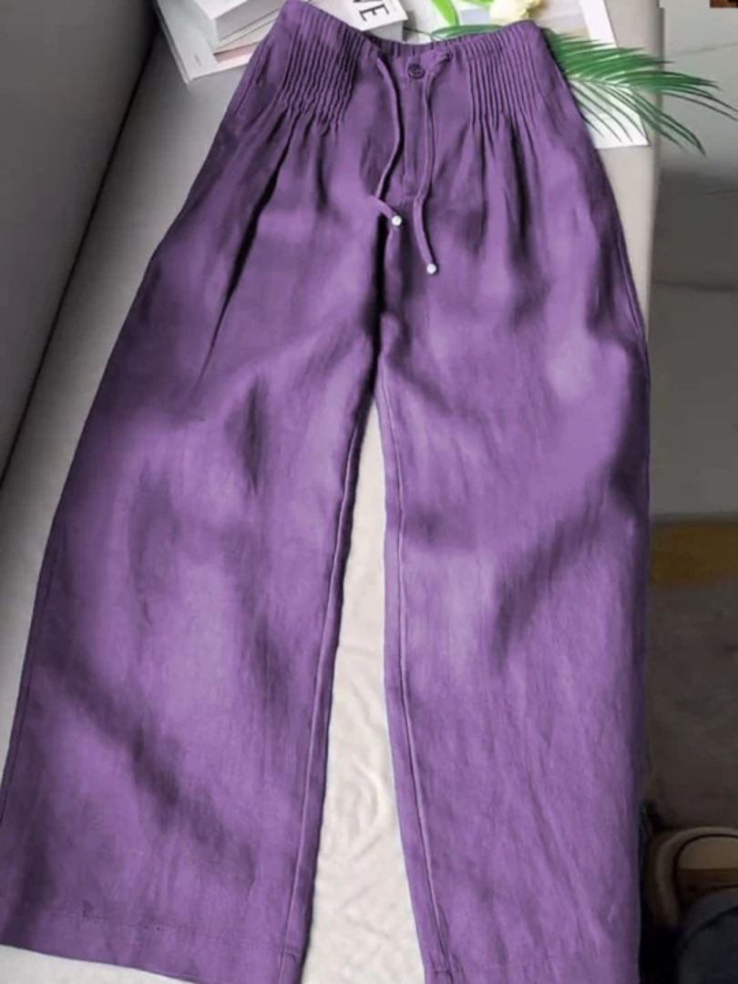 Relaxed wide-leg trousers for women | Alina -7