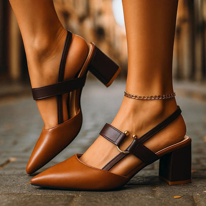 Classic comfort everyday heels for women | Elowen -5