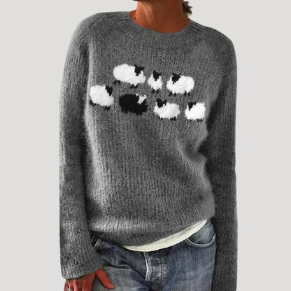Patterned knitted winter sweater for women | Marielle