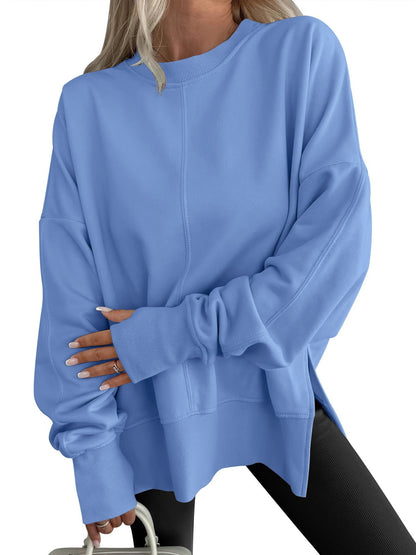 Comfy oversized long-sleeve everyday sweatshirt for women | Gwen -2