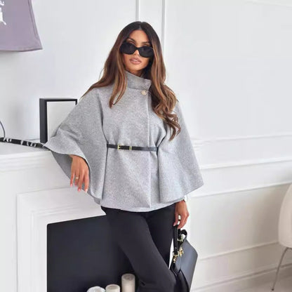 Belted butterfly sleeve jacket for women | Lea