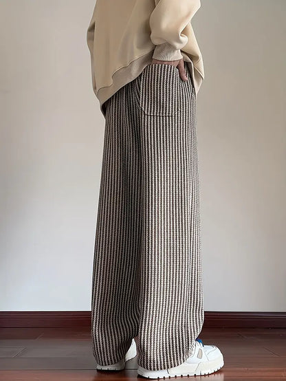 Baggy ribbed drawstring sweatpants piece for men | Calder -3