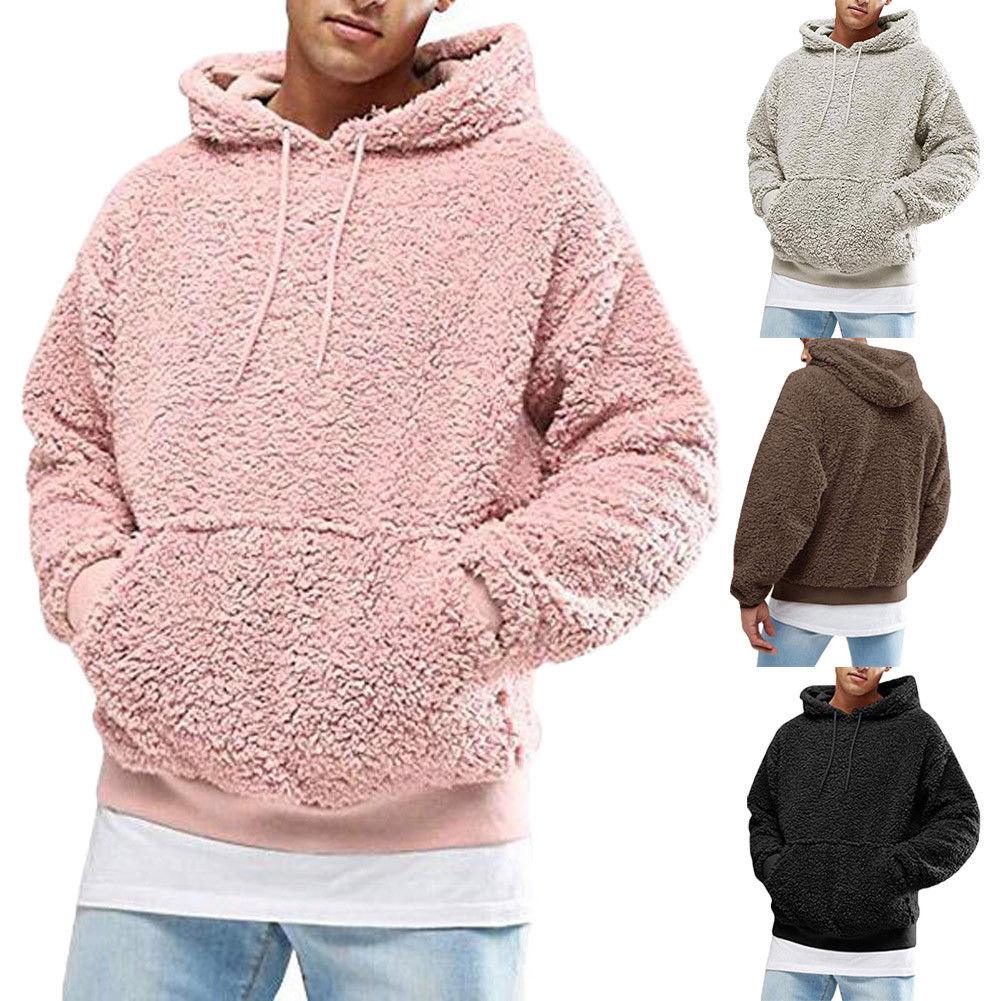 Fluffy teddy hoodie with hood for men | Arvid