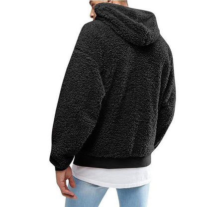 Fluffy teddy hoodie with hood for men | Arvid
