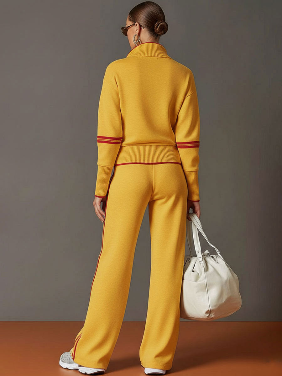 Sport-luxe half-zip co-ord set for women | Zerina -13