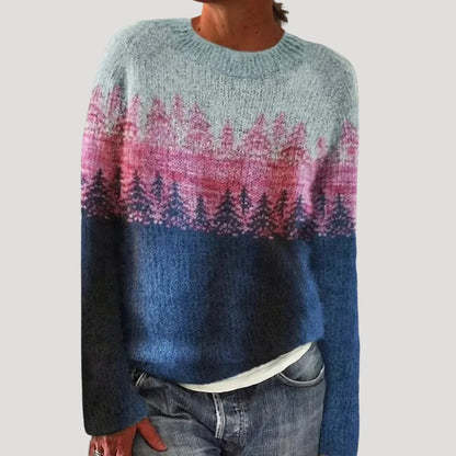 Patterned knitted winter sweater for women | Marielle