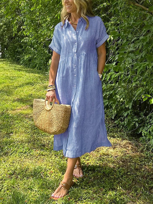 Relaxed elegant everyday maxi dress for women | Ruby -1