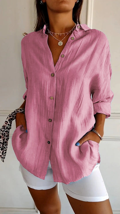 Elegant oversized everyday blouse for women | Emily -4