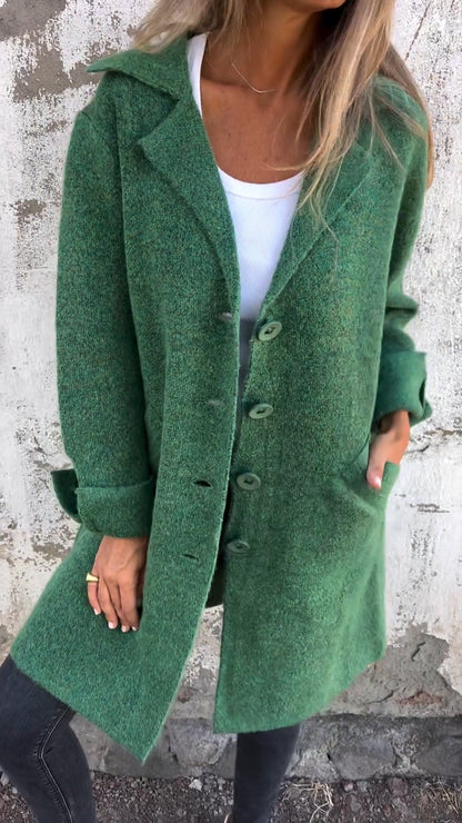 Long knit coat for women | Ada -11