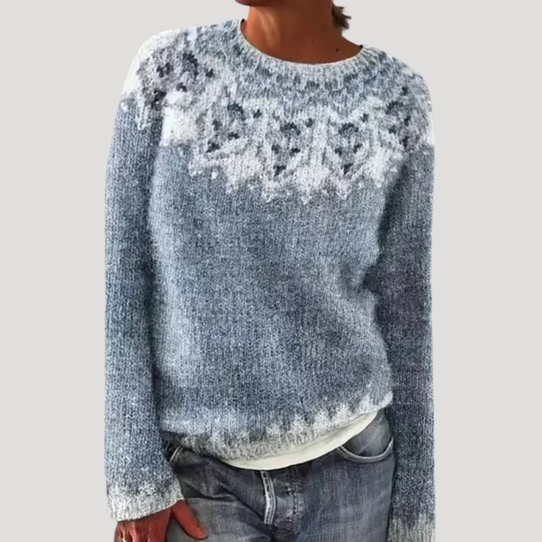 Patterned knitted winter sweater for women | Marielle