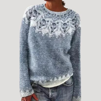Patterned knitted winter sweater for women | Marielle