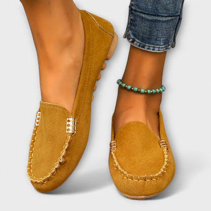 Slip-on moccasin loafers with refined detailing for women | Bianca