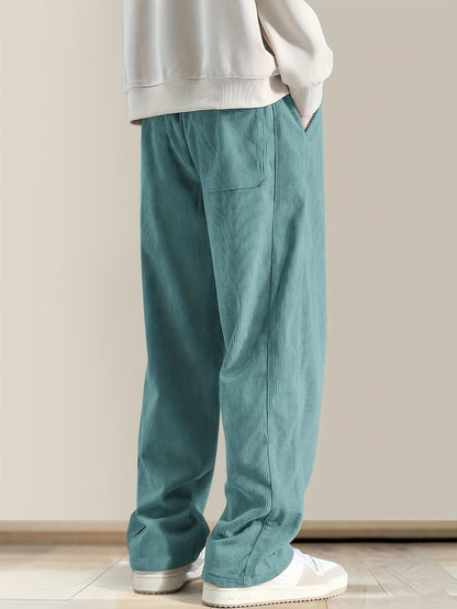 Relaxed drawstring corduroy everyday trousers for men | Ellison -9