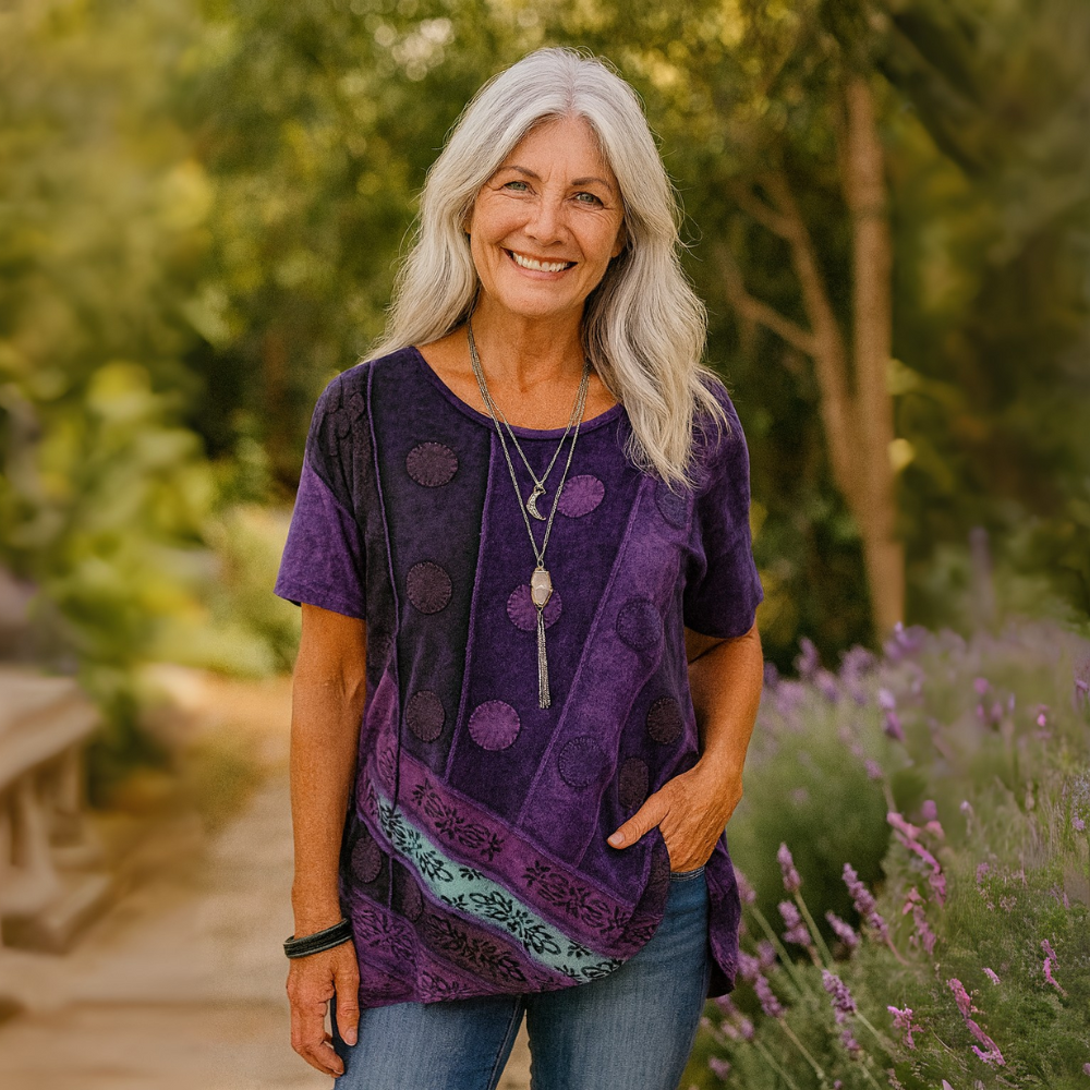 Artistic flow top for women -3