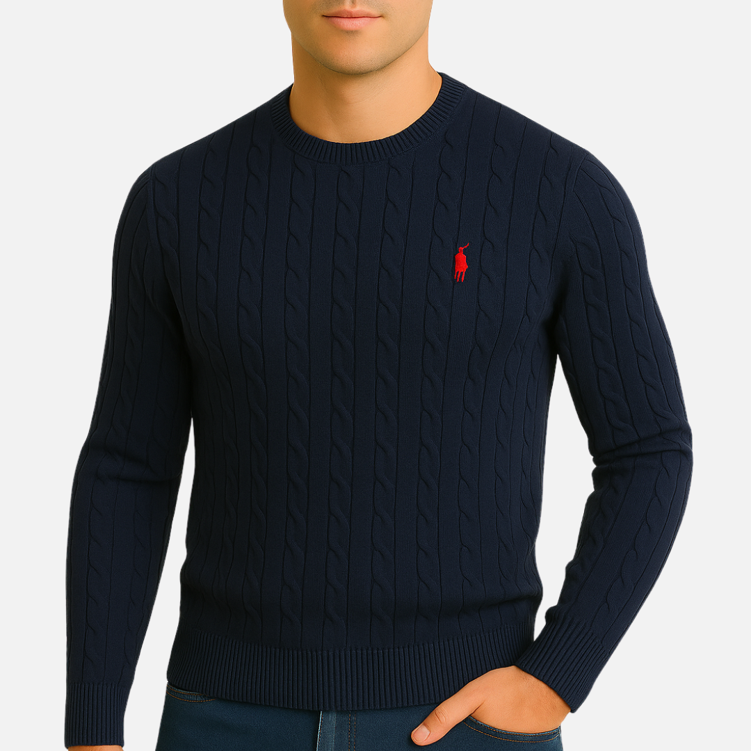 Classic cable-knit pullover everyday jumper for men -5