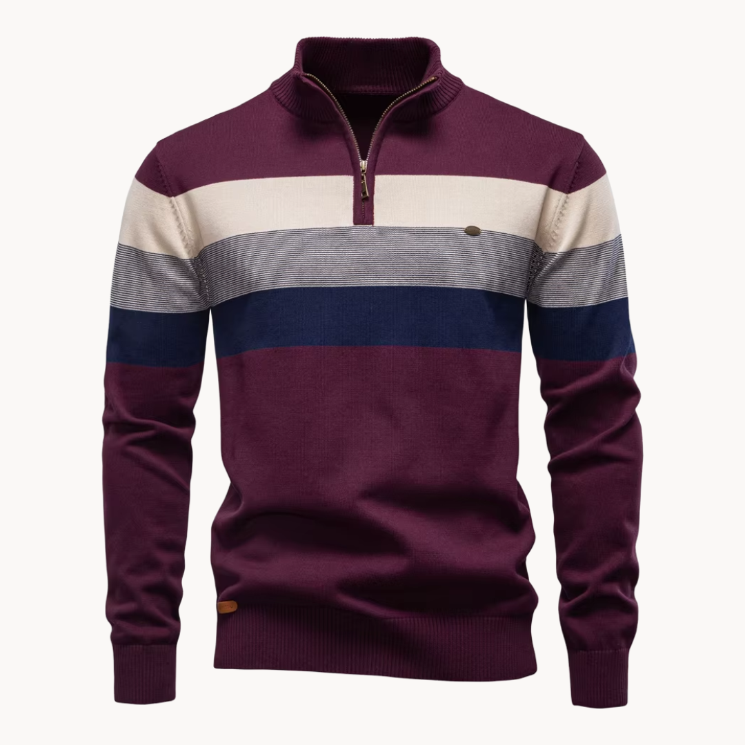Classic quarter-zip everyday jumper for men | Burk -10