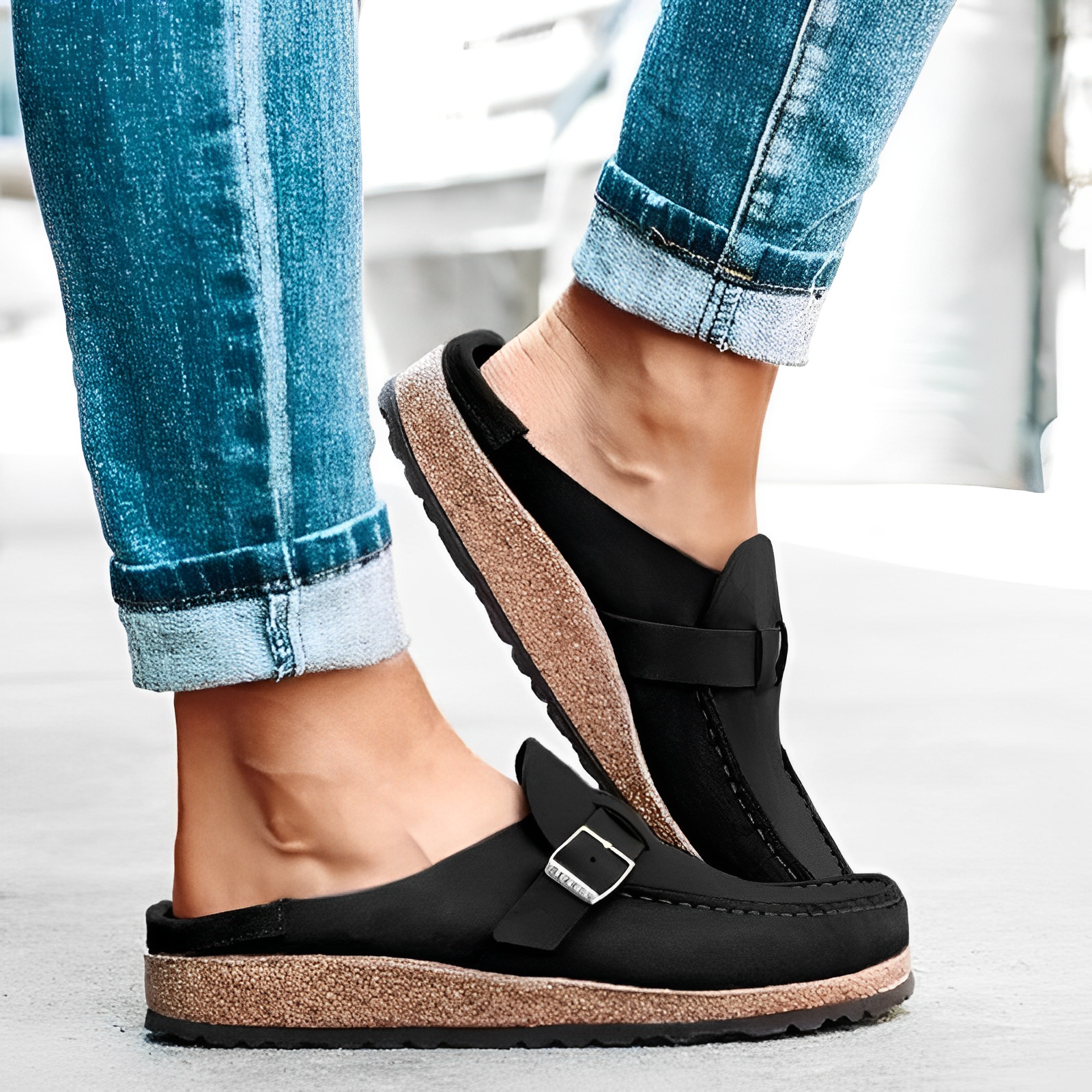 Comfort fit mules for women | Cushioned Support -4