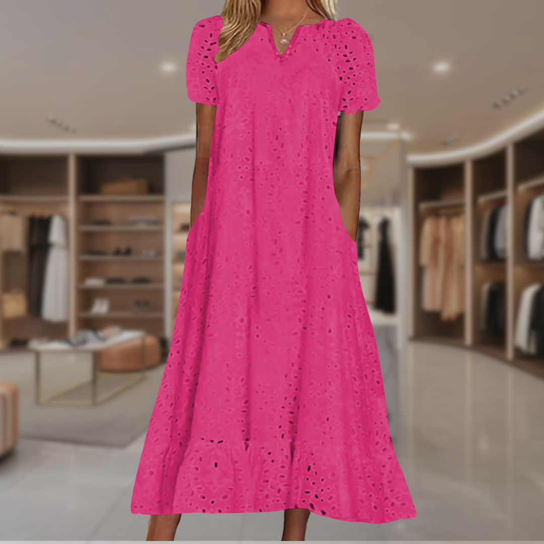 Elegant flattering dress midi for women -4