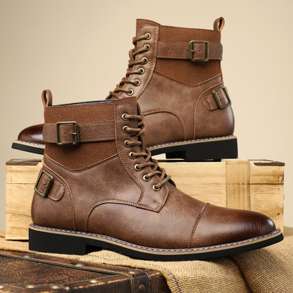 Rugged zip boots with vintage-inspired silhouette for men | Xavier
