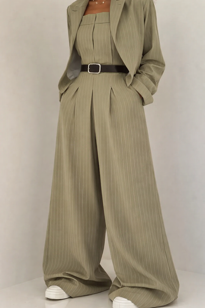 Chic bustier jumpsuit jacket for women | Selene -5