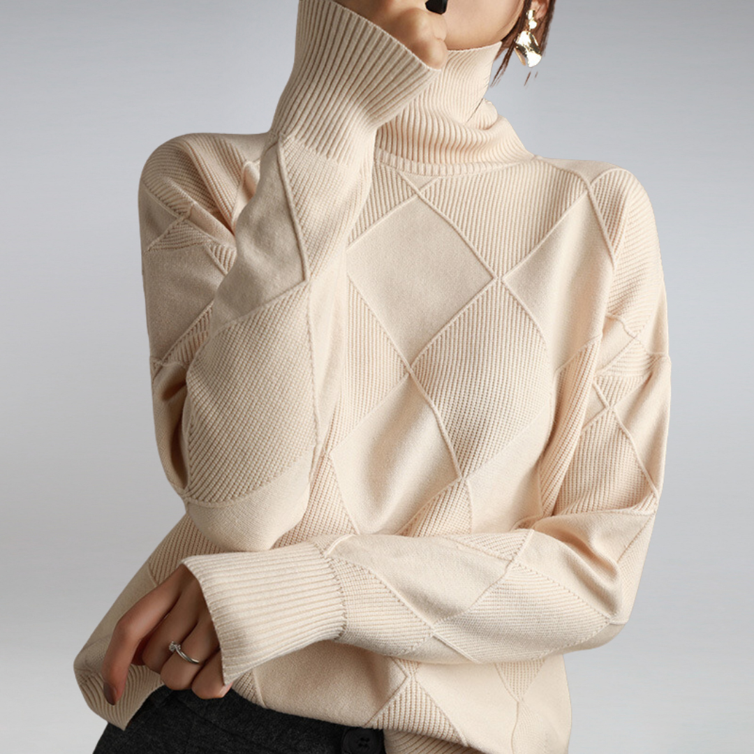 Cashmere turtleneck jumper for women | Myla -6