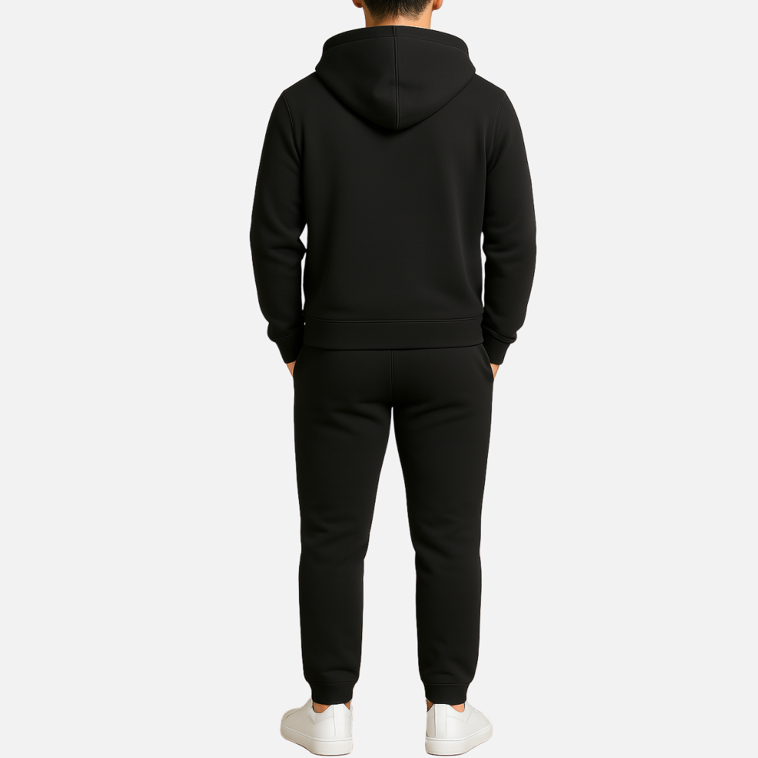 Luxury zip-up smart casual tracksuit set for men -4