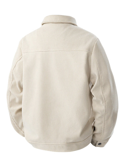 Corduroy snap front jacket for men | Rowan -4