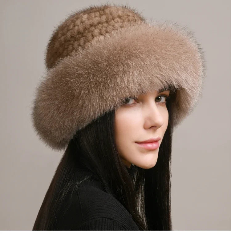 Valentina mink fur hat for women | Aurora -1