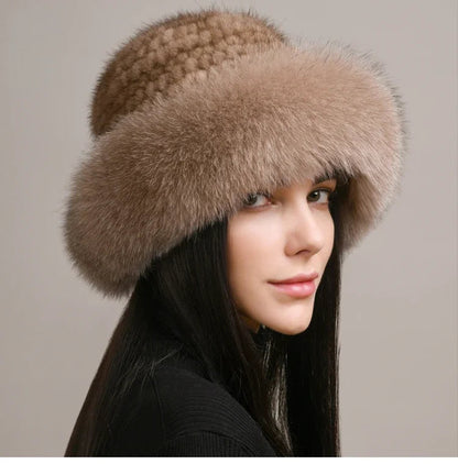 Valentina mink fur hat for women | Aurora -1