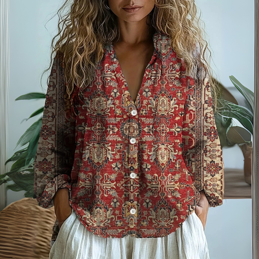 Bohemian vintage blouse for women -1