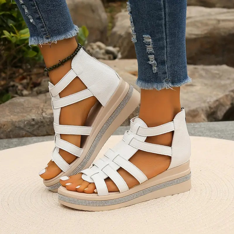 Elegant gladiator sandals for women | Calira -5